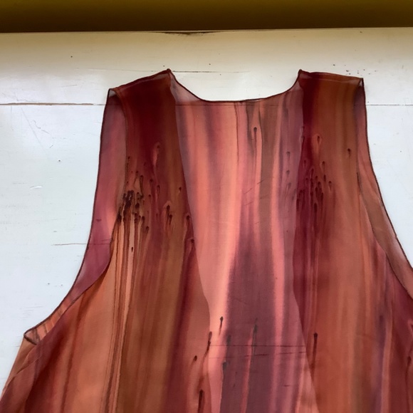 Shani hand painted marbled draped silk vest Small medium? - Picture 8 of 9